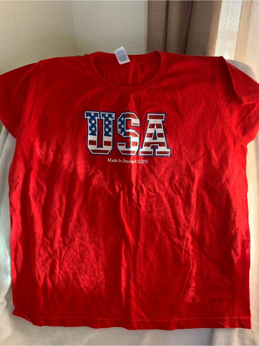 Women USA Graphic Tee - Red